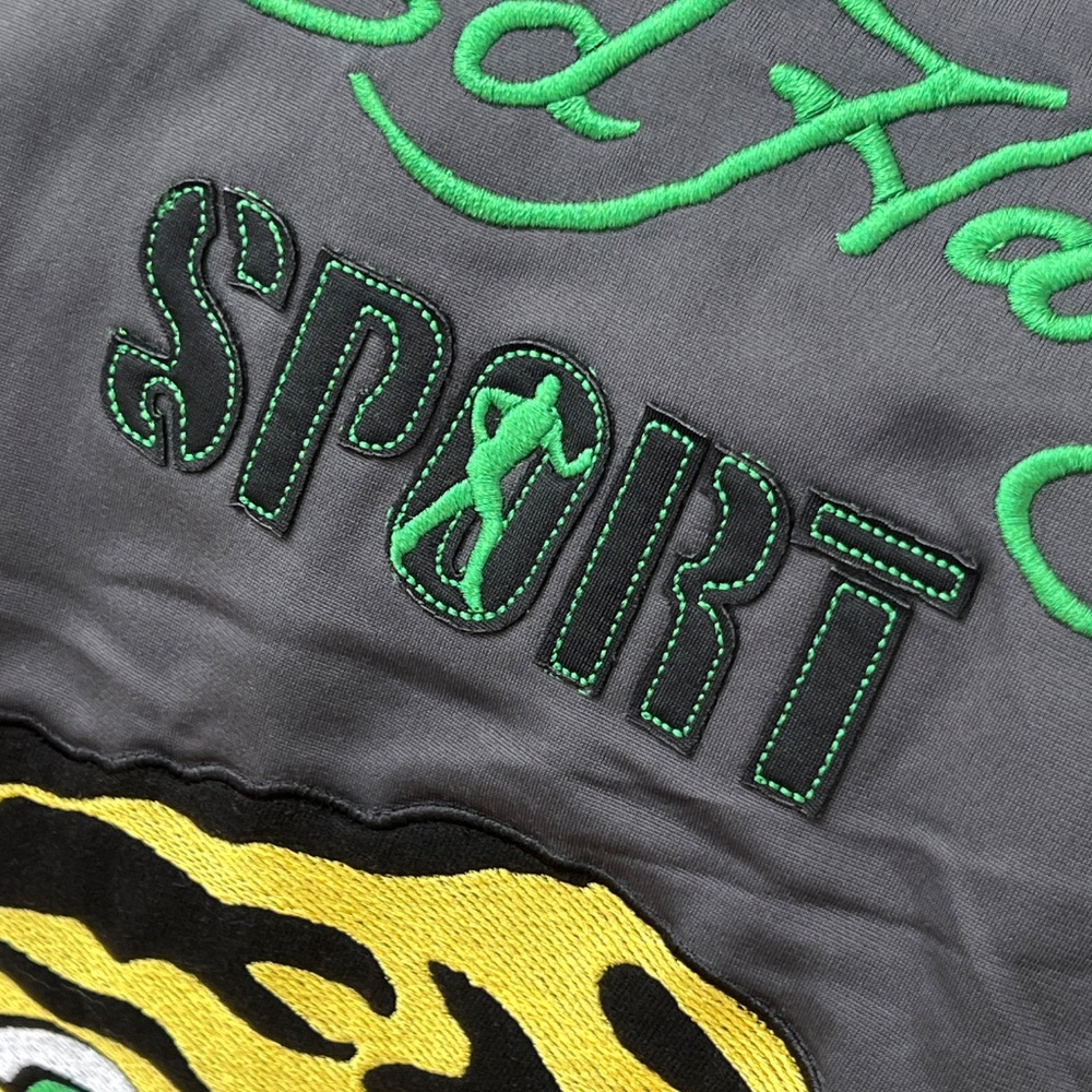 Ed Hardy Vintage Sport Embroidered Tiger Zip Jacket Hoodie - Picture 3 of 11